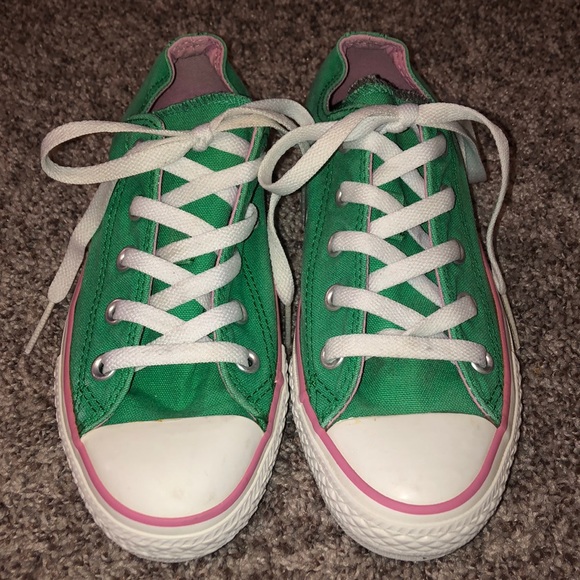 pink and green converse
